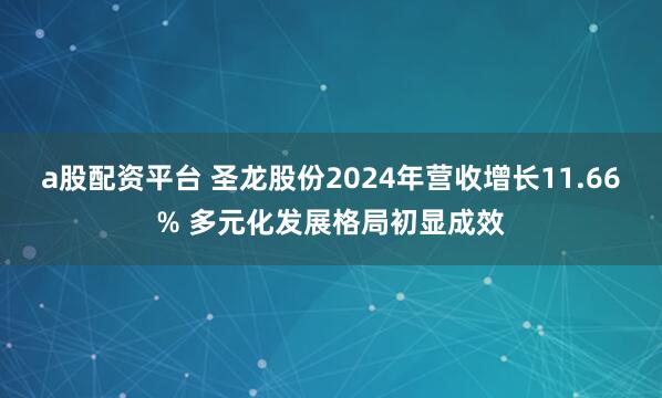 a股配资平台 圣龙股份2024年营收增长11.66% 多元化发展格局初显成效